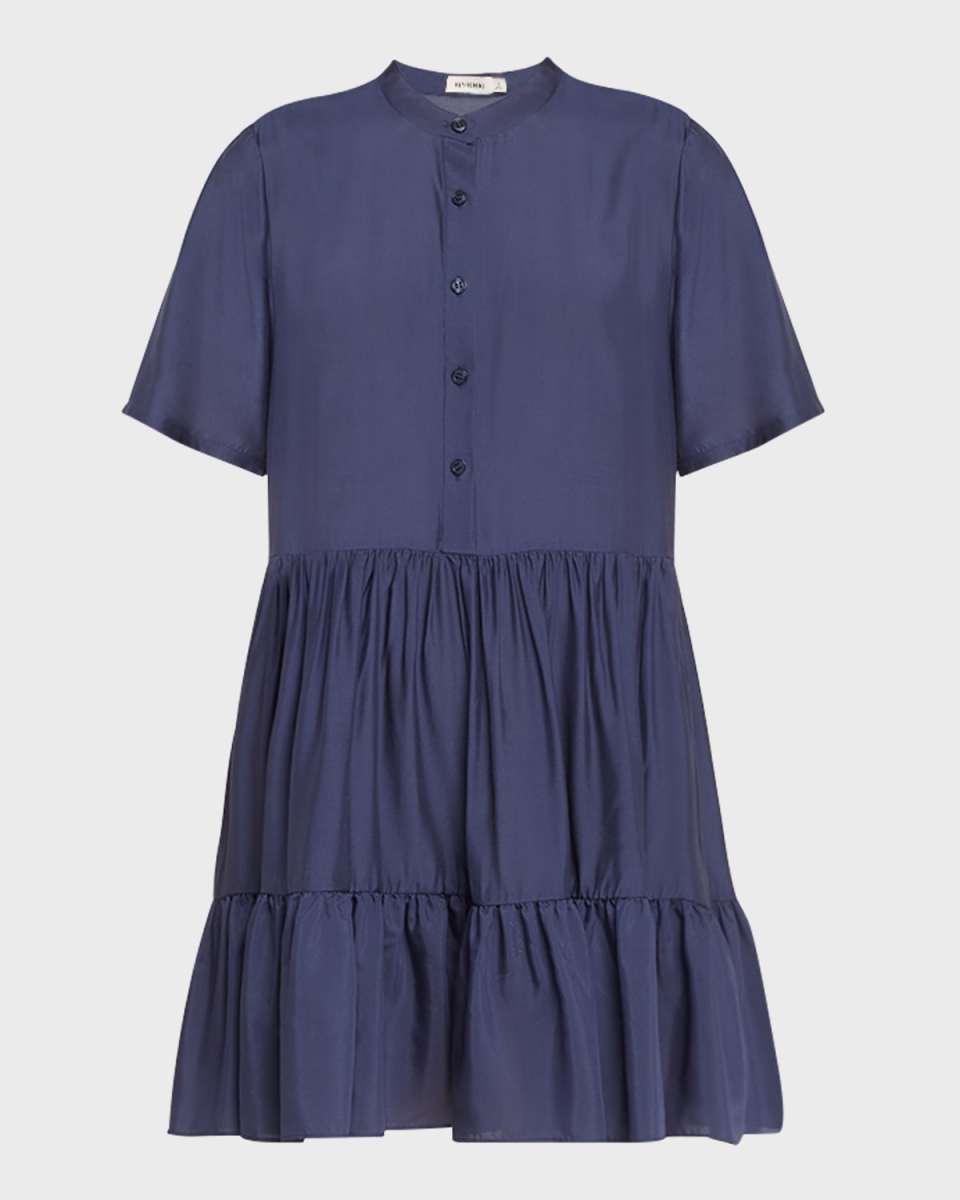 Livia Short-Sleeve Tiered Mini Dress